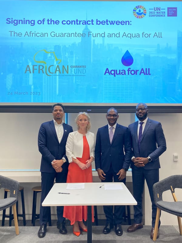 De-risking Opportunities in Africa's Water and Sanitation Sector